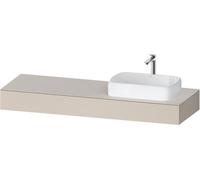 Consola Duravit Qatego, 1600x550x170mm, con recorte a la derecha, QA4807091910000, Color: Topo mate