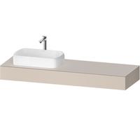 Consola Duravit Qatego, 1600x550x170mm, con recorte a la izquierda, QA4806091910000, Color: Topo mate