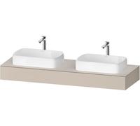 Consola Duravit Qatego, 1600x550x170mm, recortable izquierda y derecha, QA4808083830000, Color: supermatt taupe