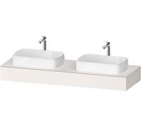 Consola Duravit Qatego, 1600x550x170mm, recortable izquierda y derecha, QA4808084840000, Color: Supermatt blanco