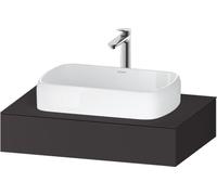 Consola Duravit Qatego, 800x550x170mm, con recorte central, QA4800080800000, Color: supermercado de grafito