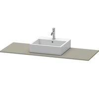 Consola Duravit XSquare 060G, 1400x 550 mm, 1 recorte en el centro, XS060GM9292, Color: Gris piedra Seda Barniz mate