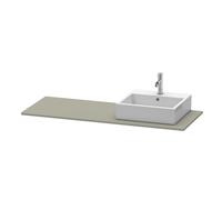 Consola Duravit XSquare, 1 escotadura derecha, 1400x16x550mm, XS060GR9292, Color: Gris piedra Seda Barniz mate