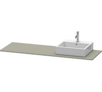 Consola Duravit XSquare, 1 hueco a la derecha, 1600x16x550mm, XS060HR9292, Color: Gris piedra Seda Barniz mate