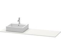Consola Duravit XSquare, 1 hueco a la izquierda, 1600x16x550mm, XS060HL3939, Color: Nórdico Seda blanca laca mate