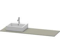 Consola Duravit XSquare, 1 hueco a la izquierda, 1600x16x550mm, XS060HL9292, Color: Gris piedra Seda Barniz mate