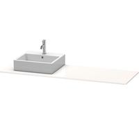 Consola Duravit XSquare, 1 hueco a la izquierda, 1600x16x550mm, XS060HL9898, Color: Seda azul noche lacado mate