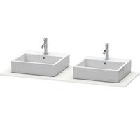 Consola Duravit XSquare, 2 huecos, 1400x16x550mm, XS063GB3636, Color: Blanco seda lacado mate