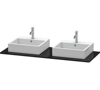 Consola Duravit XSquare, 2 huecos, 1400x16x550mm, XS063GB4040, Color: Laca negra de alto brillo