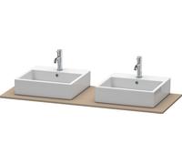 Consola Duravit XSquare, 2 huecos, 1400x16x550mm, XS063GB7575, Color: lino