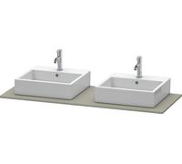 Consola Duravit XSquare, 2 huecos, 1400x16x550mm, XS063GB9292, Color: Gris piedra Seda Barniz mate