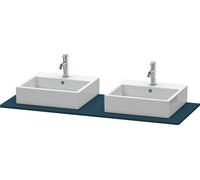 Consola Duravit XSquare, 2 huecos, 1400x16x550mm, XS063GB9898, Color: Seda azul noche lacado mate