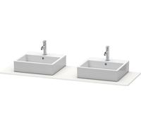 Consola Duravit XSquare, 2 huecos, 1600x16x550mm, XS063HB3636, Color: Blanco seda lacado mate