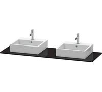 Consola Duravit XSquare, 2 huecos, 1600x16x550mm, XS063HB4040, Color: Laca negra de alto brillo