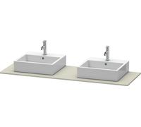 Consola Duravit XSquare, 2 huecos, 1600x16x550mm, XS063HB6060, Color: Seda topo laca mate