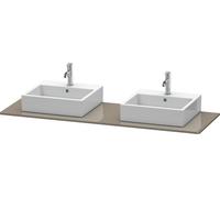 Consola Duravit XSquare, 2 huecos, 1600x16x550mm, XS063HB8989, Color: Laca de color gris franela de alto brillo