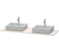 Consola Duravit XSquare, 2 huecos, 1600x16x550mm, XS063HB9191, Color: Topo mate