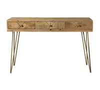 Consola en mango y metal dorado L120 cm LINIUM