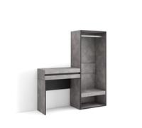 Consola entrada | mueble con cajón | 130x145x35 cm | recibidor | vestidor abierto | estilo moderno | cemento