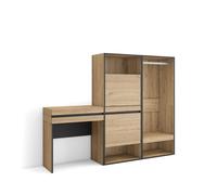 Consola entrada | mueble con cajón | 190x145x35 cm | recibidor | zapatero | vestidor abierto | estilo moderno | roble