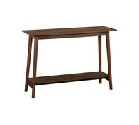 Consola escandinava con acabado de color nogal, 110cm, nepal, decoración en madera de nogal, 110x35x76 cm