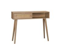 Consola estilo escandinavo con efecto madera, 100cm, eva, natural, 100x29x81 cm 81 cm