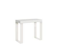 Consola extensible 90x40/196 cm Tecno Small con estructura blanca