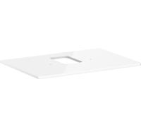 consola hansgrohe Xelu Q con recortes en el centro, 780x550, para lavabo sobre encimera, con orificio para grifo, 54120050, Color: Blanco alto brillo