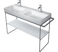 Consola metálica Duravit DuraSquare 126,5x45,1cm, para lavabo 235312, de pie en el suelo, 0031174600, Color: Negro Mate