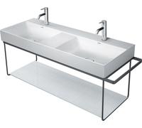 Consola metálica Duravit DuraSquare 126,5x45,1cm, para lavabo 235312, para montaje en pared, 0031184600, Color: Negro Mate