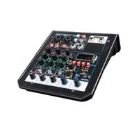 Consola Mezcladora De Audio For DJ De 4 Canales Con Mezclador Bluetooth, Micrófono Inalámbrico UHF For Karaoke En Casa, Estudio De Escenario