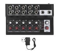 Consola mezcladora de DJ multifuncional de 6 canales con efectos digitales y alimentación fantasma, adecuada para estudio doméstico, eventos en