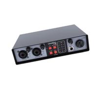 Consola Mezcladora de Sonido 2 en 2 Salidas, Mezclador de Sonido Digital Gratuito para Actuaciones en Vivo, Grabación de Instrumentos, 48V