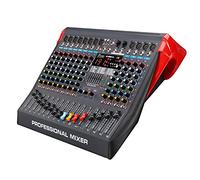 Consola mezcladora de sonido Mini DJ de 6 canales con interfaz USB, Bluetooth, grabación, alimentación fantasma de 48 V, 320 efectos DSP para karaoke, canto, vivo, Stre