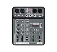 Consola mezcladora profesional de 4 canales USB de 48 V de alimentación para reuniones de estudio en casa y eventos en vivo