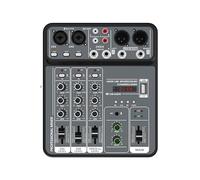 Consola mezcladora USB ligera de 4 vías para conferencias en casa o uso en vivo con compatibilidad de múltiples dispositivos