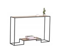 Consola moderna 2 niveles acabado roble 120 cm 80 cm