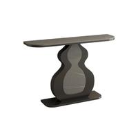 Consola Moderna de Piedra Sinterizada, Elegante Mesa de Entrada con Base Artística en Forma de Calabaza de Botella, Mesa Auxiliar Estrecha Decorativa para Pasillo, Entrada y Salón(Nero,100cm)