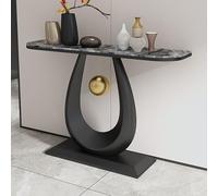 Consola moderna y minimalista para colocar detrás del sofá,Tapa de mármol artificial,Mesa entrada piedra losa,mueble alta gama,consola pared para pasillo o sala estar(F,100*30*80cm/39.4*11.8*31.5in)
