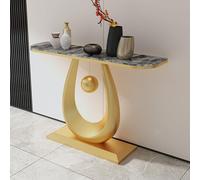 Consola moderna y minimalista para colocar detrás del sofá,Tapa de mármol artificial,Mesa entrada piedra losa,mueble alta gama,consola pared para pasillo o sala estar(I,80*30*80cm/31.5*11.8*31.5in)