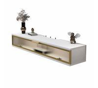 Consola multimedia Estante flotante for TV con puerta, soporte for TV montado en la pared, enrutador WiFi, caja de almacenamiento, consola multimedia, centro de entretenimiento, gabinete flotante deba