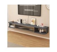 Consola multimedia Mueble de TV de pared flotante, soporte de pared, consola multimedia de madera, estante de almacenamiento, centro de entretenimiento moderno for sala de estar y dormitorio Centro de
