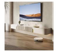 Consola multimedia Mueble de TV flotante moderno con tablero de pizarra, estante de TV montado en la pared, centro de entretenimiento, consola multimedia flotante, aparador de madera debajo del televi