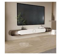 Consola multimedia Soporte de TV flotante expandible, centro de entretenimiento montado en la pared con almacenamiento y estante abierto, gabinete de consola multimedia moderno for sala de estar y dor