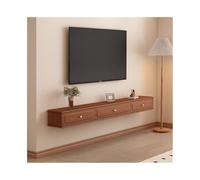 Consola multimedia Soporte flotante for TV debajo del televisor, centro de entretenimiento de lujo vintage con almacenamiento, mueble for TV de pared de madera estrecha con cajones, ahorro de espacio