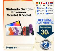 Consola Nintendo Switch (Modelo OLED) Edición Pokémon Karmesin y Purpur, Pantalla OLED de 7 Pulgadas, Controles Joy-Con, Sin Juegos Incluidos Nintendo Switch-Pokémon Scarlet & Violet