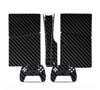 Consola Pegatina Para Para Sony PS5 Slim Consola Edición Disco y Controlador Host Center Skin Pegatina Película Protectora Resistente a Arañazos (Negro)