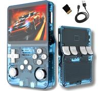 Consola Portatil Retro con 15000 Juegos - Mini Consola con Juegos de PS1, PSP, N64, NDS, SuperN, GameB, GBA, NeoG, etc. Pantall HD IPS 3.5'' 640*480 - R36S Quad Core 1,6 GHz y RAM 1GB