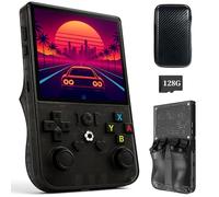 Consola Portatil Retro R36 Pro 2025 con más de 22.000 Juegos y 128 GB - Juegos de PSP, GameB, PS1, SuperNint, MegaD, NeoG, etc. +30 Emuladores -Pantalla HD IPS de 3.5' - Bateria 4000mah - Funda Regalo