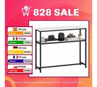 HOMCOM Mesa Consola Moderna Consola Recibidor Estrecha 100 cm Blanco